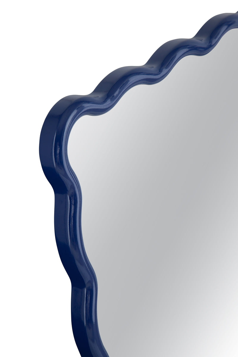 Camellia - Rectangular Wall Mirror - Blue