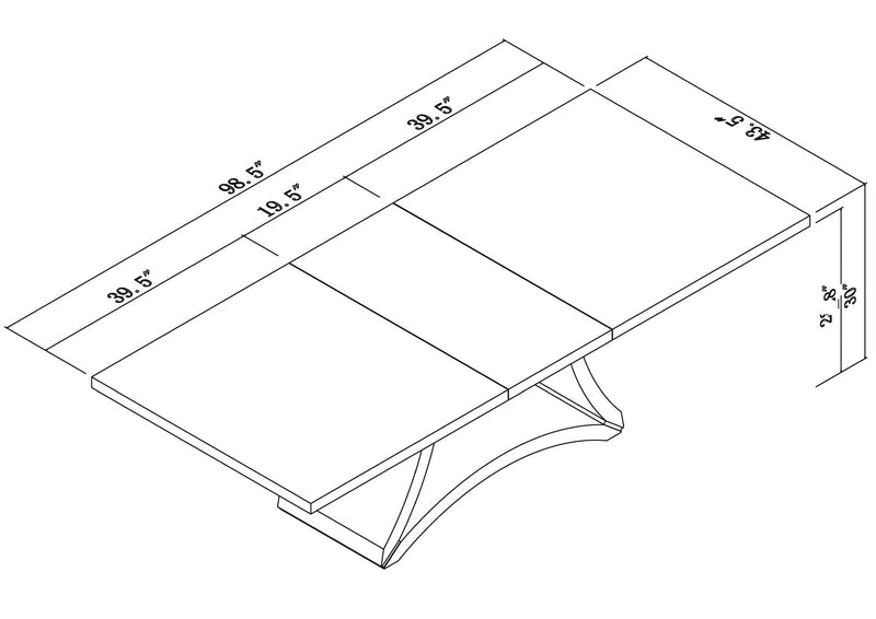 D313 - Dining Table - White.