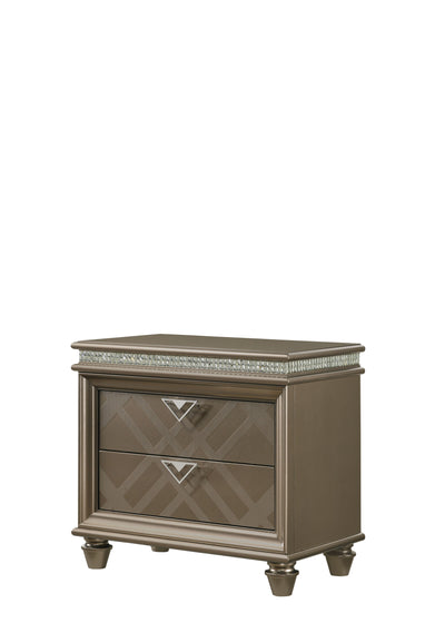 Cristal - Nightstand - Brown - Grand Furniture GA