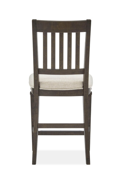 Calistoga - Counter Dining Chair With Upholstered Seat (Set of 2) - Weathered Charcoal.