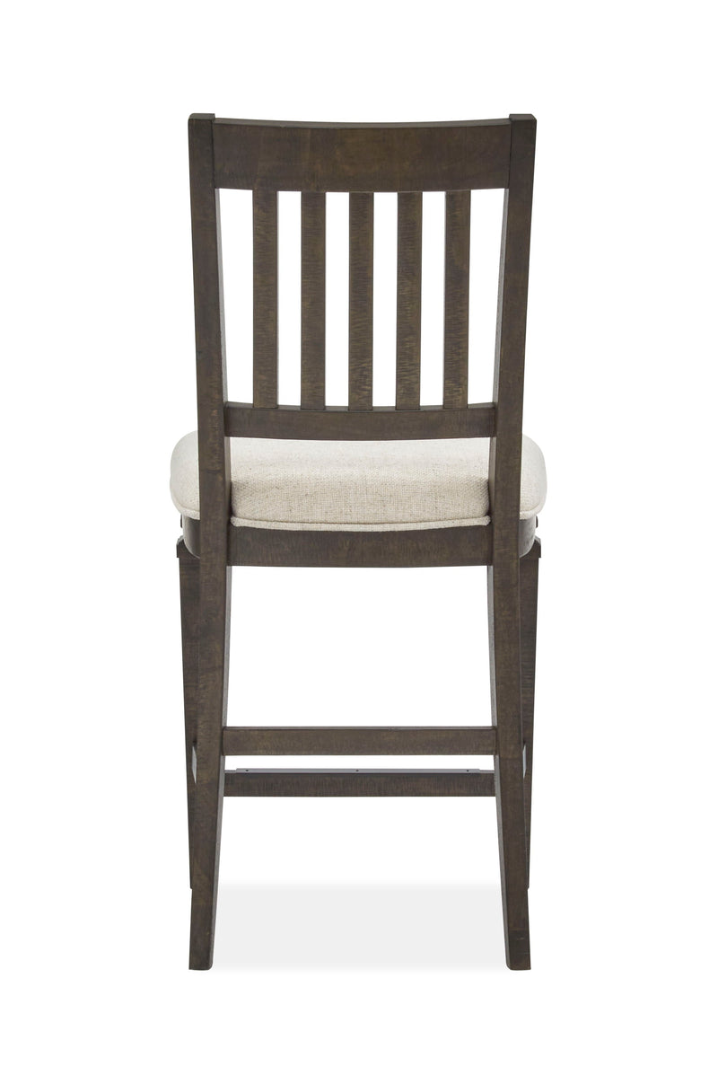 Calistoga - Counter Dining Chair With Upholstered Seat (Set of 2) - Weathered Charcoal.