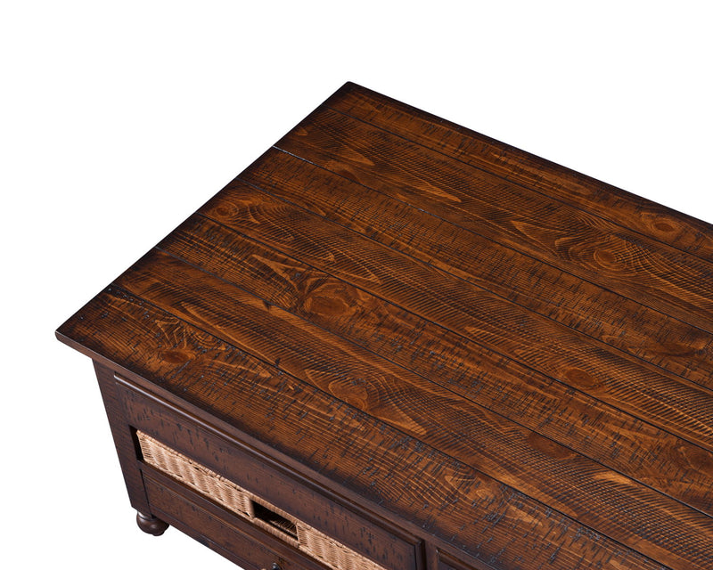 Cottage Lane - Wood Rectangular End Table - Coffee.