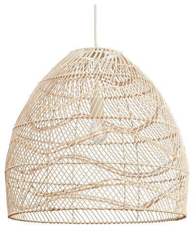 Coenbell - Beige - Rattan Pendant Light.