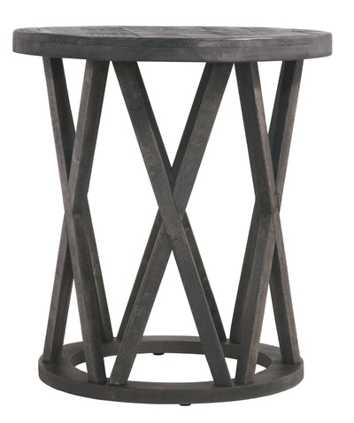 Sharzane - Grayish Brown - Round End Table.