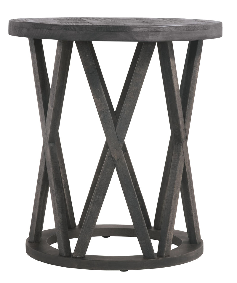 Sharzane - Grayish Brown - Round End Table.
