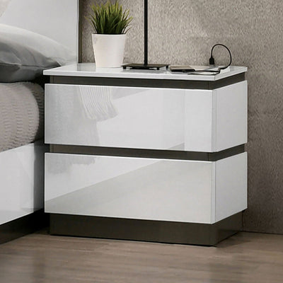 Birsfelden - Night Stand With USB - White.