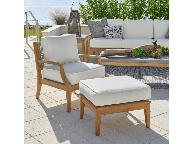 Coastal Living Outdoor - Chesapeake Ottoman - Light Brown.