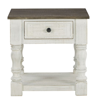 Havalance - White / Gray - Square End Table.