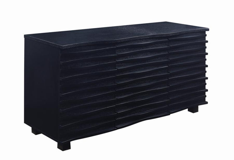 Stanton - 3-Drawer Rectangular Server - Black.