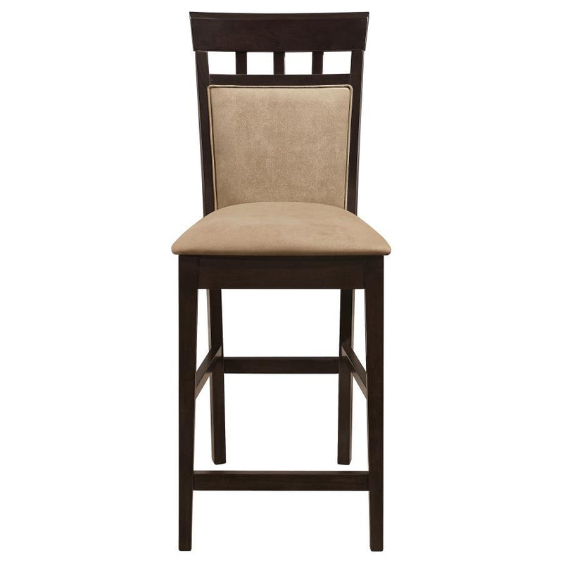 Gabriel - Upholstered Counter Height Stools (Set of 2) - Cappuccino And Beige - Stool Sets - Grand Furniture GA