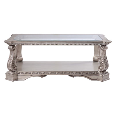 Northville - Coffee Table - Antique Silver & Clear Glass