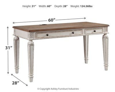 Realyn - Light Brown - Home Office Desk.