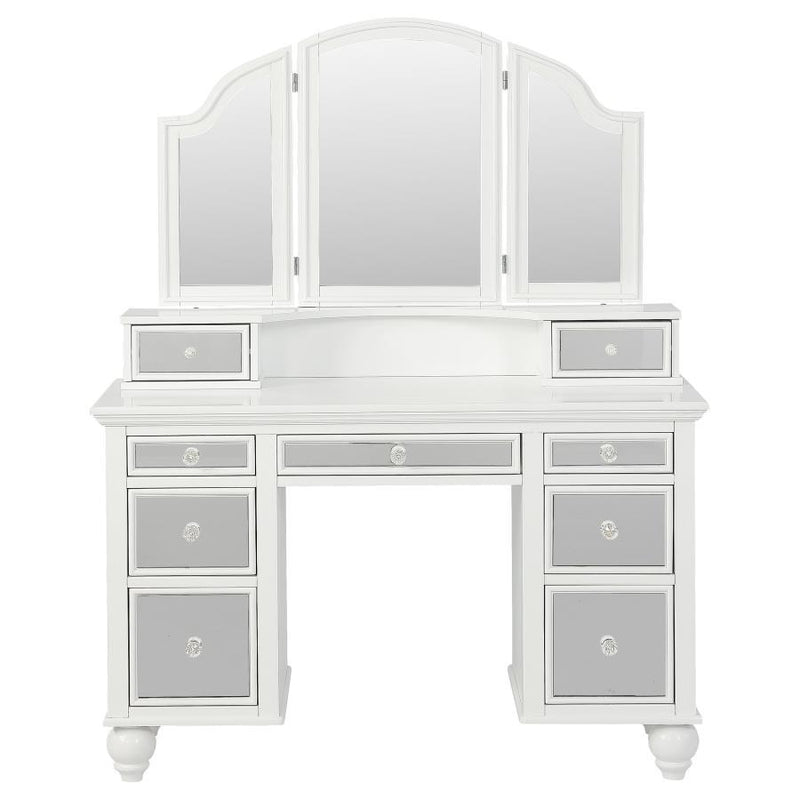 Reinhart - Reinhart 2 Piece Vanity Set - White And Beige - Grand Furniture GA