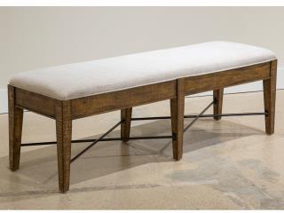 Bay Creek - Bench With Upholstered Seat - Toasted Nutmeg.