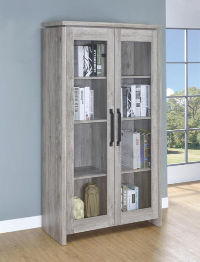 Alejo - 2-Door Tall Cabinet - Grey Driftwood.