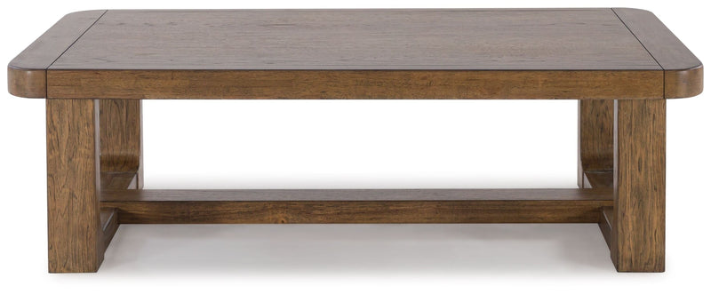 Cabalynn - Light Brown - Rectangular Cocktail Table.