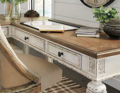 Realyn - White / Brown - Home Office Desk Return - Grand Furniture GA