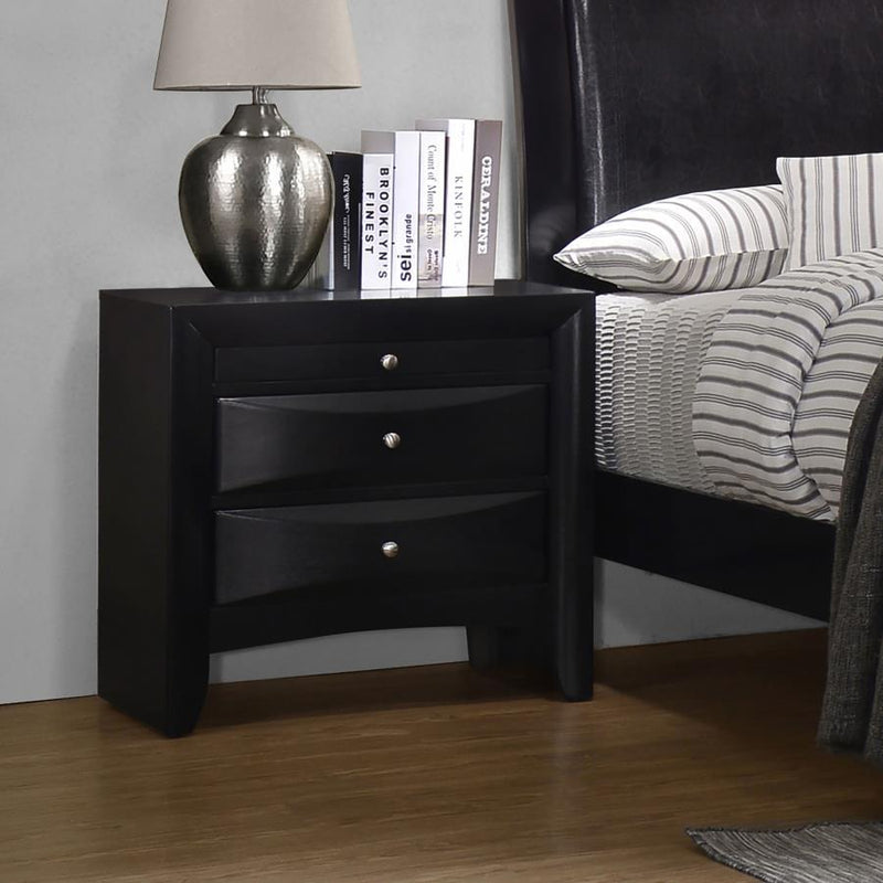 Briana - Rectangular 2-Drawer Nightstand - Black - Accent Nightstands - Grand Furniture GA