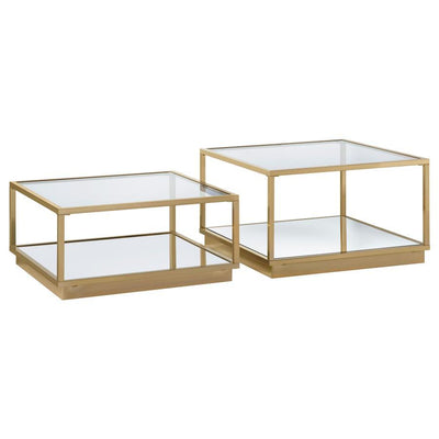 Renee - 2-Piece Square Occasional Set - Rose Brass.