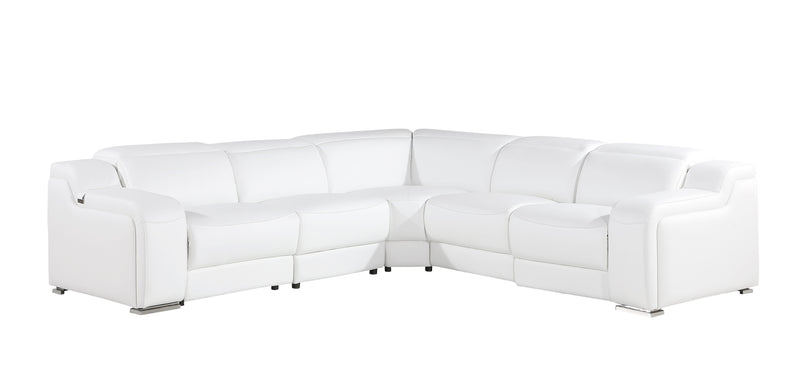 1116 - Power Reclining Italian Leather Sectional