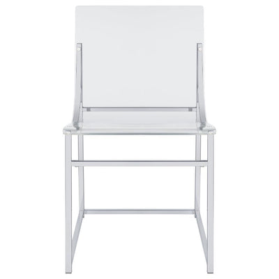 Acrylic - Dining Side Chair (Set of 2) - Clear And Chrome