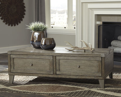 Chazney - Rustic Brown - Lift Top Cocktail Table.