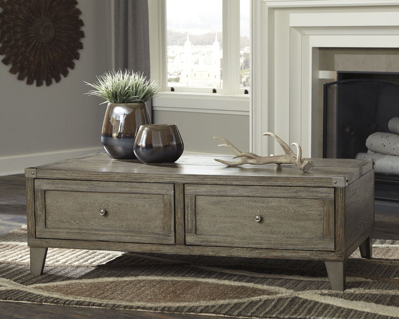 Chazney - Rustic Brown - Lift Top Cocktail Table.