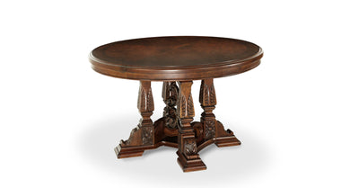 Windsor Court - Round Dining Table - Vintage Fruitwood.