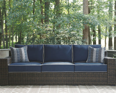 Grasson Lane - Brown / Blue - 6 Pc. - Lounge Set.