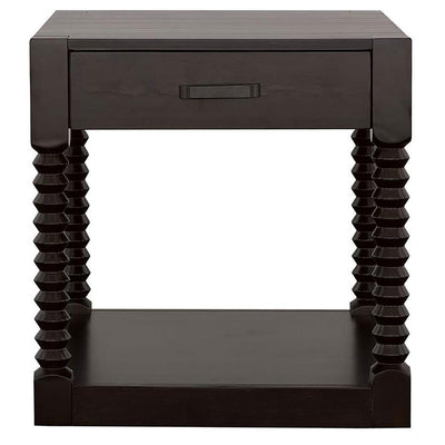 Meredith - 1-Drawer End Table - Coffee Bean