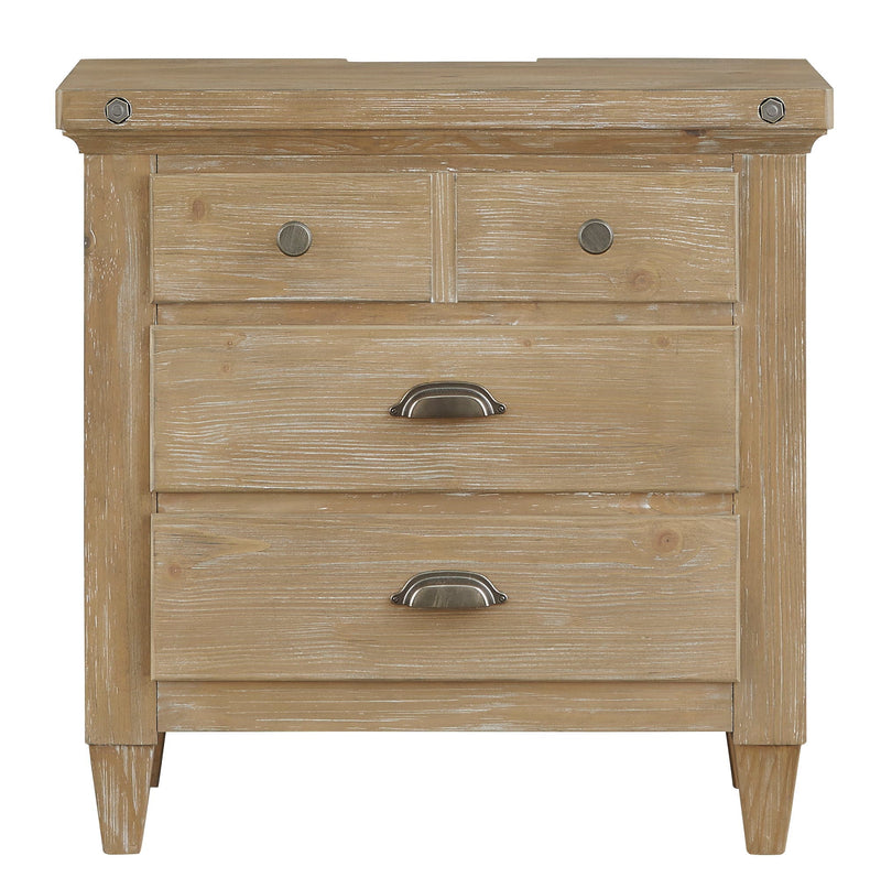 Lynnfield - Drawer Nightstand - Weathered Fawn