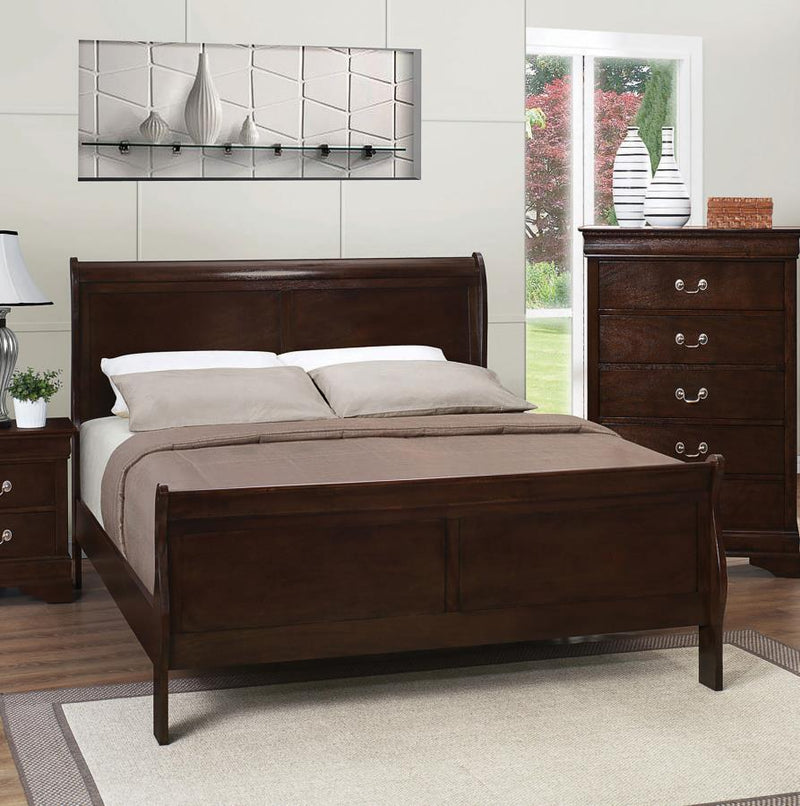 Louis Philippe - Panel Sleigh Bed