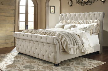 Willenburg - Linen - Queen Upholstered Headboard.