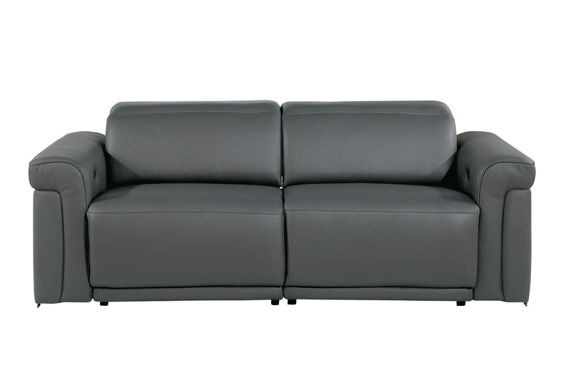 1126 - Top Grain Power Reclining Italian Leather Sofa