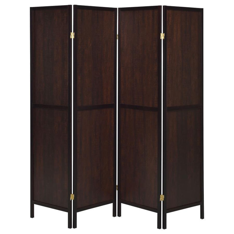 Deepika - 4-panel Solid Design Folding Screen