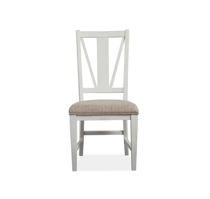 Heron Cove - Dining Side Chair With Upholstered Seat (Set of 2) - Chalk White.