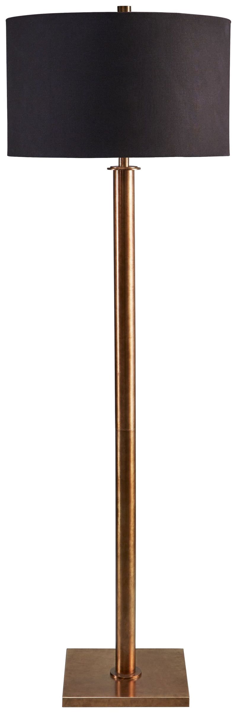 Jenton - Antique Brass Finish - Metal Floor Lamp