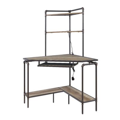 Deliz - Desk - Sand Gray - Grand Furniture GA