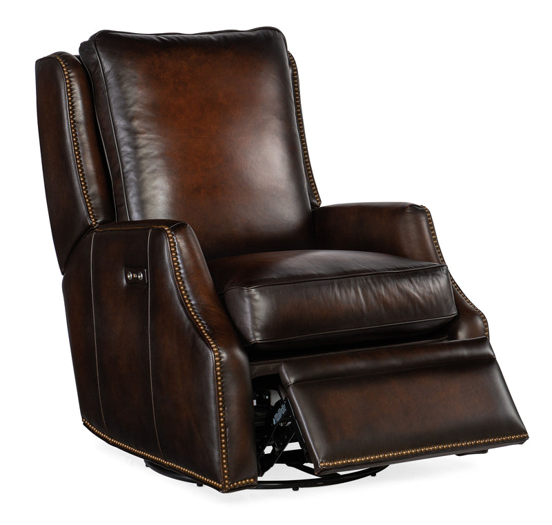 Kerley - Power Swivel Glider Recliner - Dark Brown