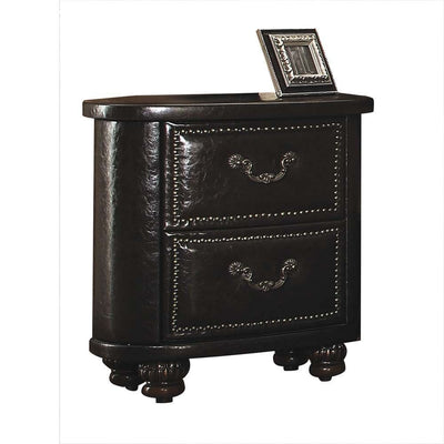 Varada - Nightstand - Vintage Espresso PU - Grand Furniture GA