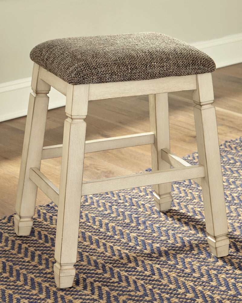 Bolanburg - Beige - Upholstered Stool (Set of 2).