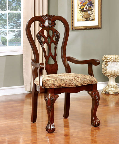 Elana - Arm Chair (Set of 2) - Brown Cherry / Brown - Grand Furniture GA