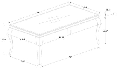 Carone - Rectangular Glass Top Dining Table - Dining Tables - Grand Furniture GA