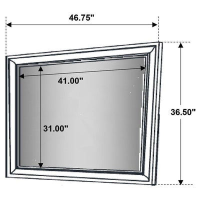 Barzini - Rectangular Mirror - Bedroom Mirrors - Grand Furniture GA