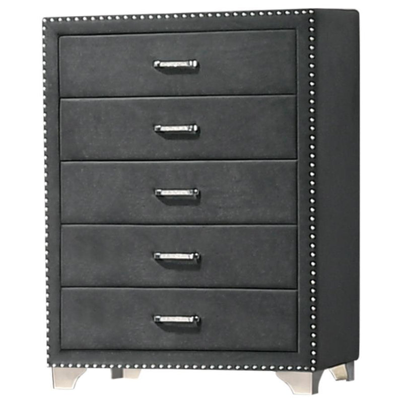 Melody - 5-Drawer Upholstered Chest