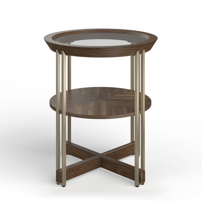 Elora - Round End Table - Walnut.