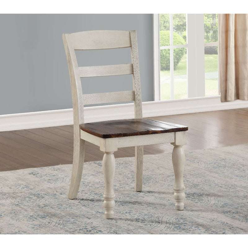 Britta - Side Chair (Set of 2) - Walnut & White Washed - Grand Furniture GA