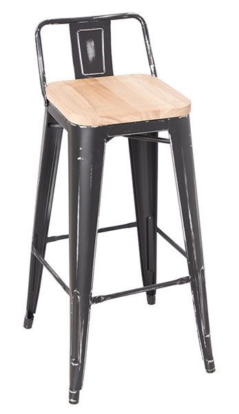 Gaius - Bar Stool (Set of 2) - Ash & Antique Black - Grand Furniture GA