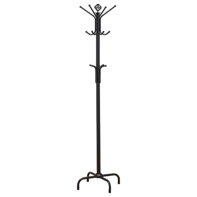 Collier - 12-Hook Coat Rack - Black - Freestanding Coat Racks - Grand Furniture GA