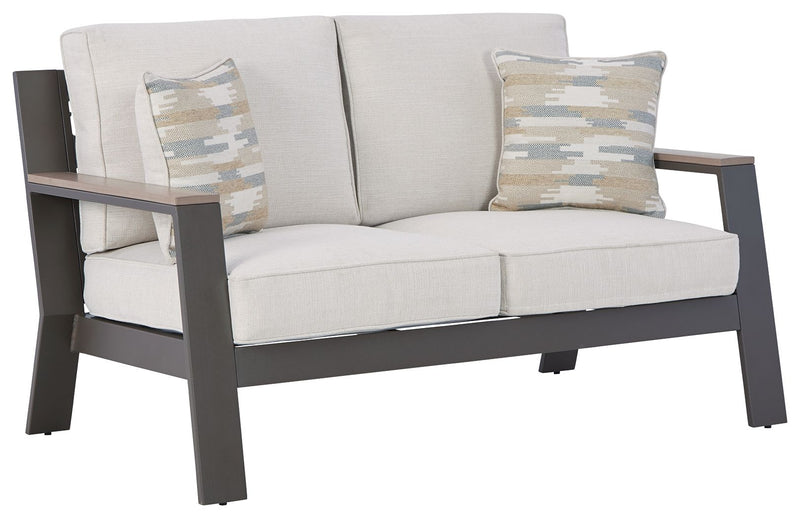 Tropicava - Taupe / White - Loveseat W/Cushion.